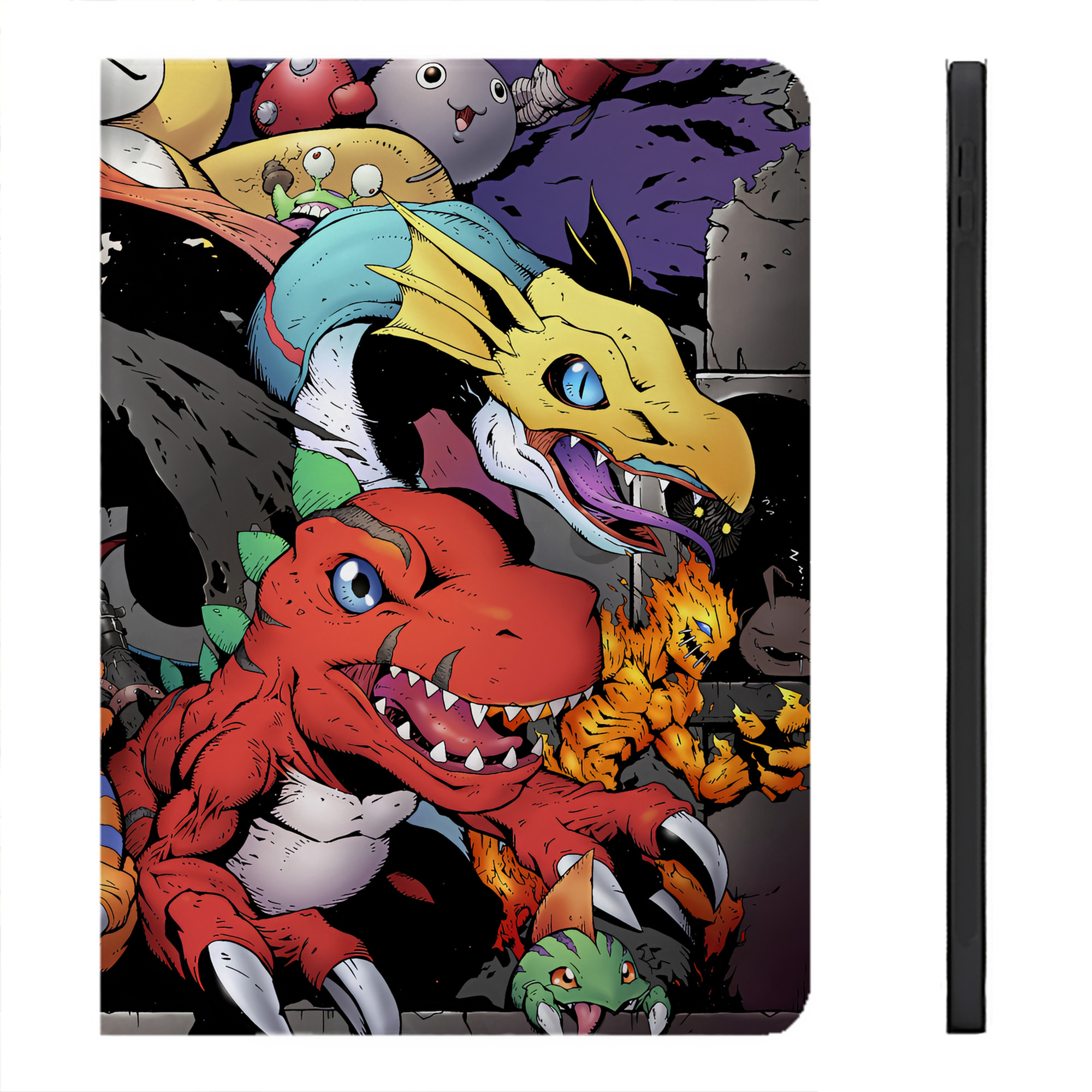 （画像用） Digimon デジタルモンスター/デジモン IPadケース ペンホルダー付き ブックスタイルデザイン